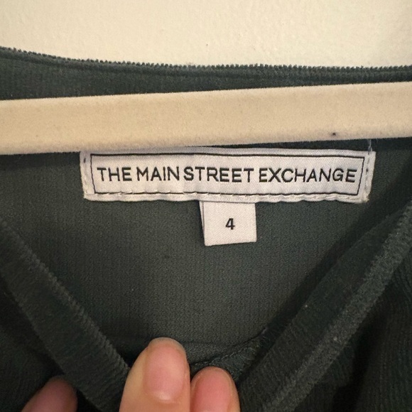 Main Street Exchange Green Corduroy Pinafore Dress - Picture 3 of 4